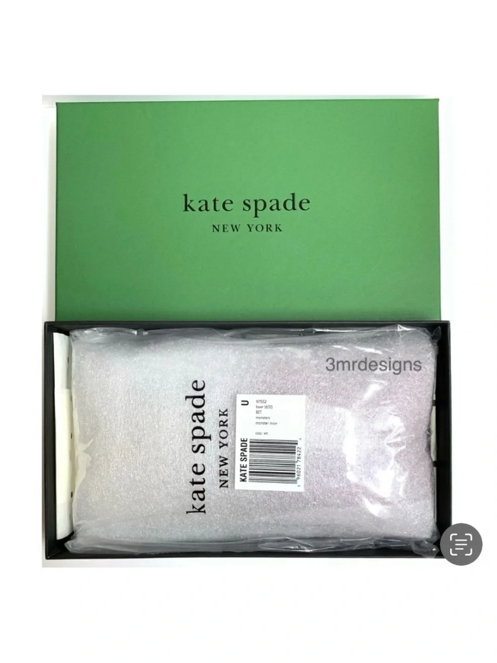 NWT Kate Spade ♠️MONSTERS FIZZY Soft Faux Fur & Leather Trim Coin Purse/ Keychai